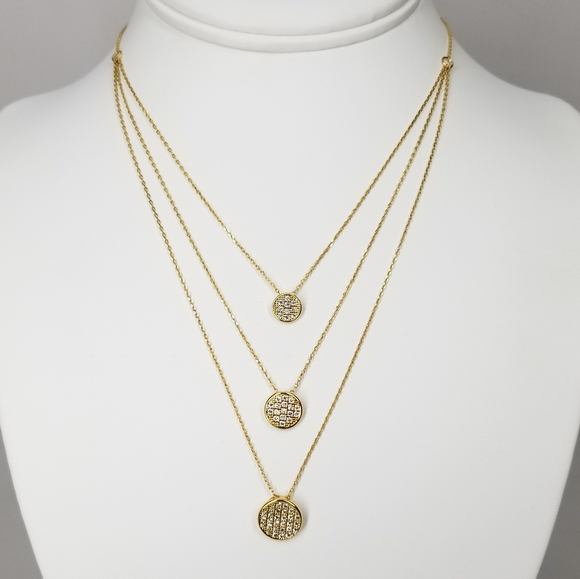 SueSue Jewelry - NWT Statement 3 Layered Pave CZ Choker Necklace